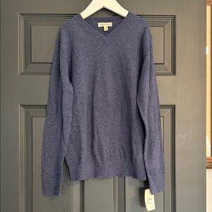 Tucker + Tate Kids Heathered Blue V-Neck Sweater